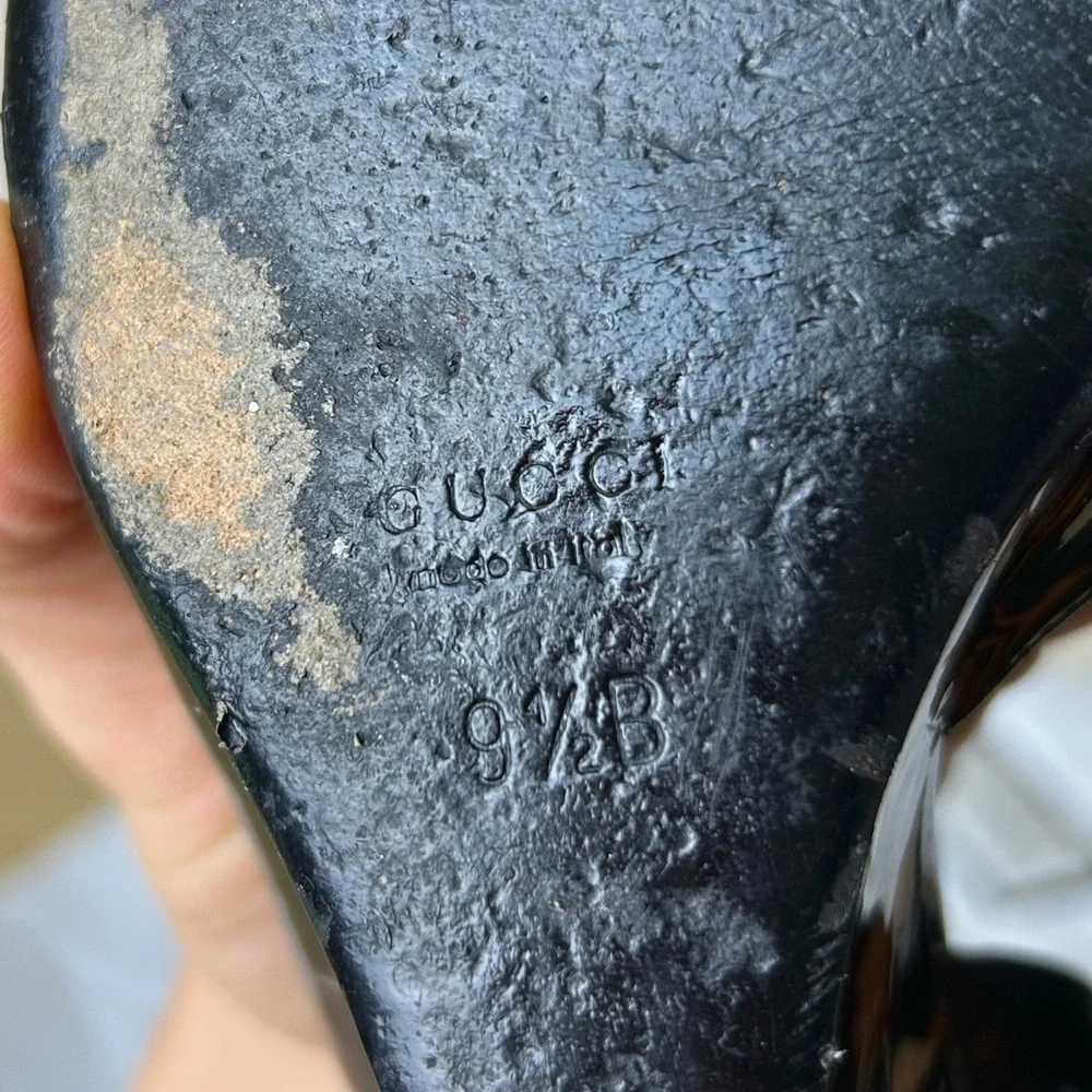 GUCCI Shoes Slingback Peep Toe Wedges - Picture 10 of 13